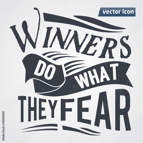 winners font phrase in vintage vector quote
