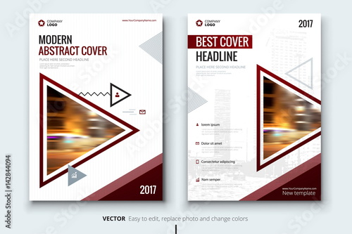Corporate business annual report cover, brochure or flyer design. Leaflet presentation. Catalog with Abstract geometric background. Modern publication poster magazine, layout, template. A4 size