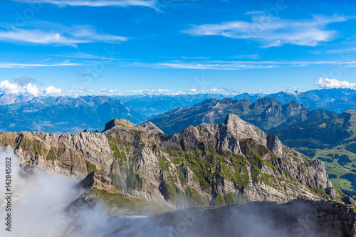 Panorama view of St. Gallen Alps