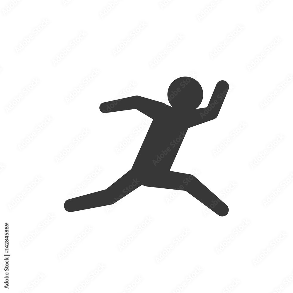 Man running fast icon vector illustration graphic design