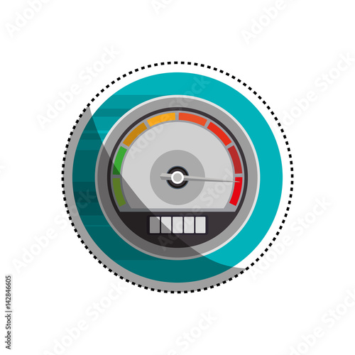 Speedometer power car icon vector illustration graphic design