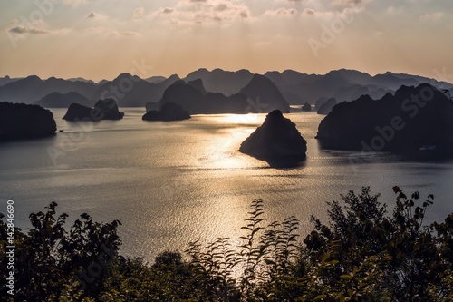 Ha long bay, Vietnam, UNESCO world heritage, at dawn 