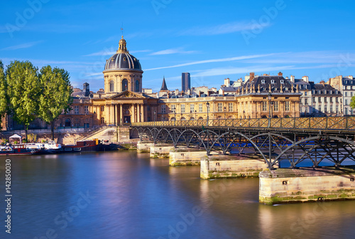 Photography Pont des Arts leading towards  Institut de France, Paris, France