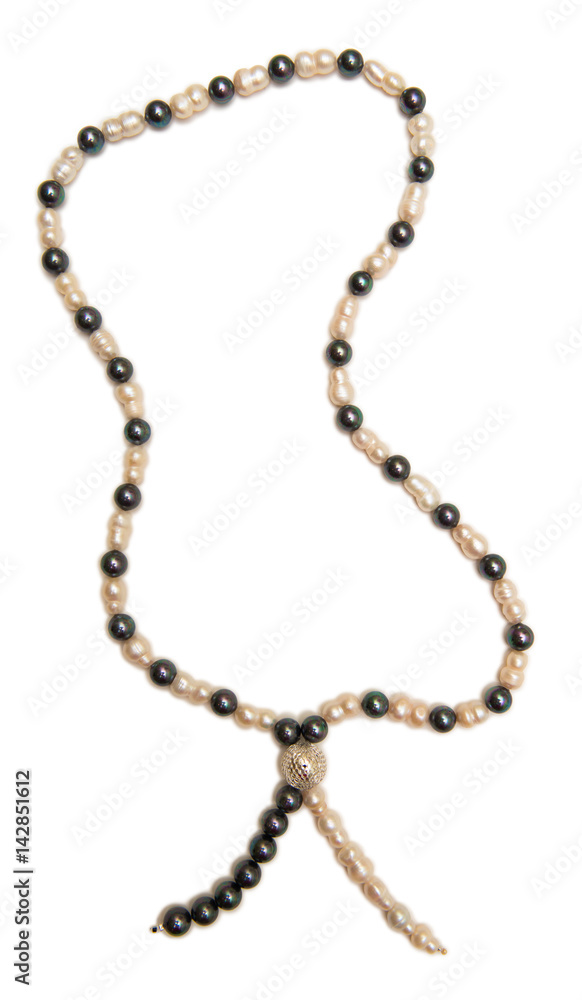 Elegant necklace isolated on white background Elegant necklace isolated on white background