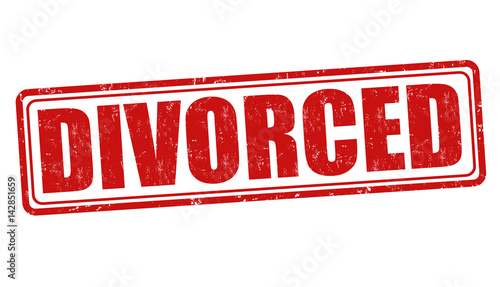 Divorced grunge sign or stamp