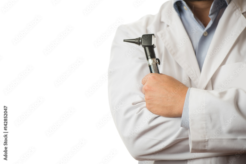 The doctor with an instrument The doctor with an instrument