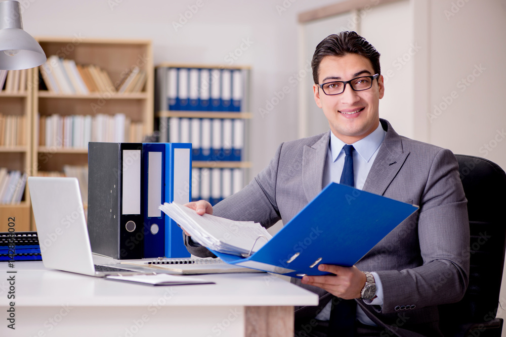 Businessman working in the office Businessman working in the office