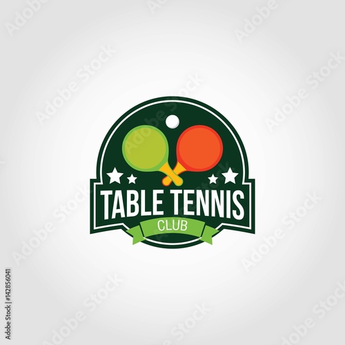 Table Tennis Club Logo Design Vector
