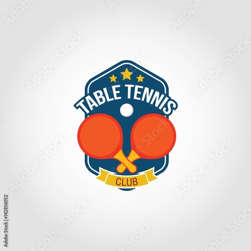 Table Tennis Club Logo Design Vector