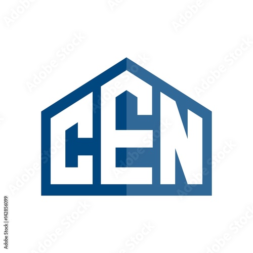 c, e, and n logo vector.