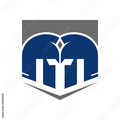 warrior logo vector. helm and shield logo.