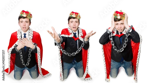 Concept of king businessman with crown