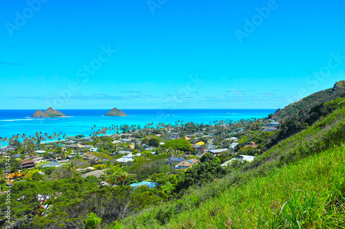ハワイ　ラニカイビーチの風景