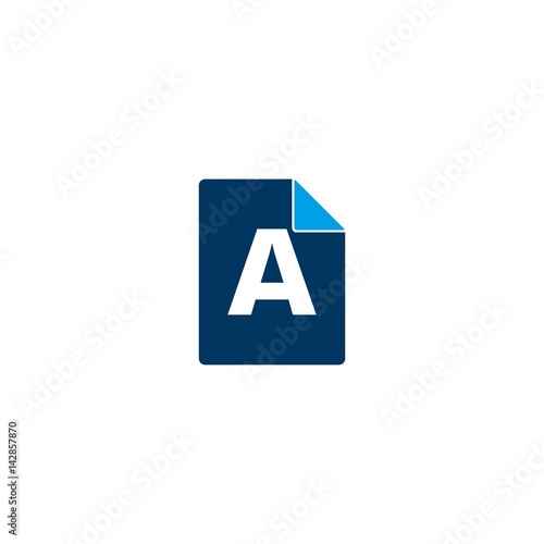 letter A in paper