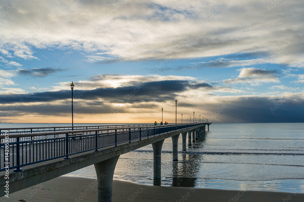 Fototapeta premium New Brighton pier on sunrise