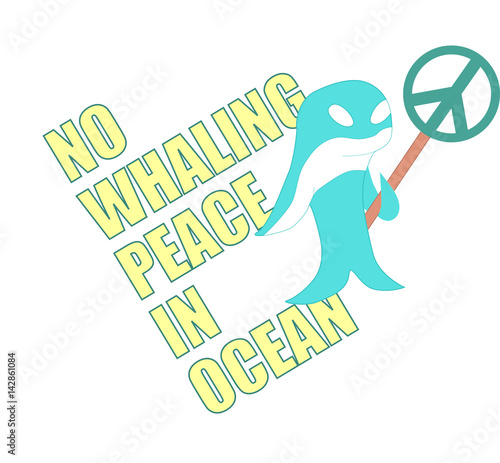 love whale (No whaling peace in ocean)