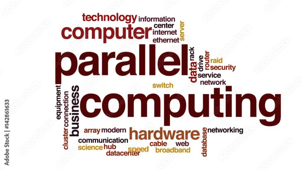 Parallel computing animated word cloud, text design animation. Parallel computing animated word cloud, text design animation.