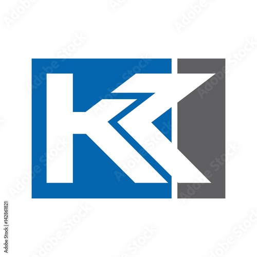 letter k and z logo vector.