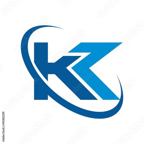 letter k and z logo vector.