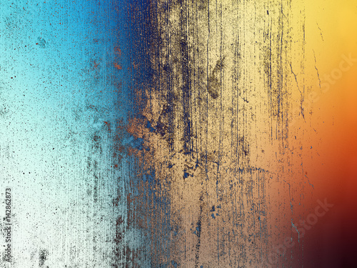 Blue and orange abstract background illustration