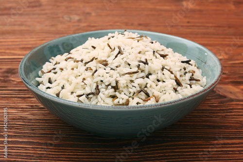 Bowl of mixed wild rice