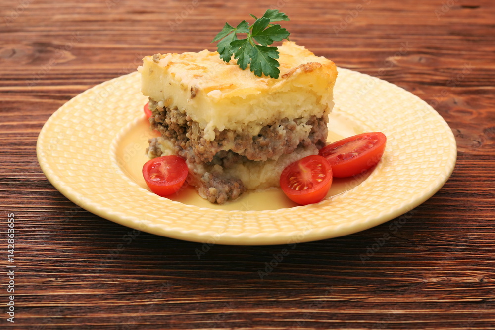 Potato casserole with meat Potato casserole with meat