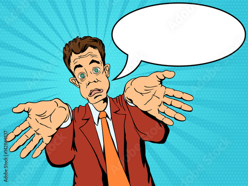 Portrait of surprised man