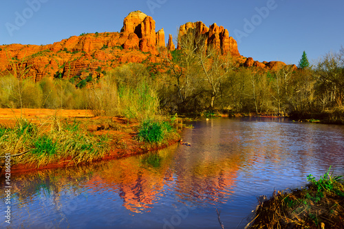 Sedona's Cathedral Rock viewed from Oak Creek