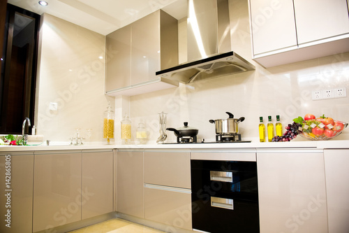 modern kitchen in a modern home. © xy