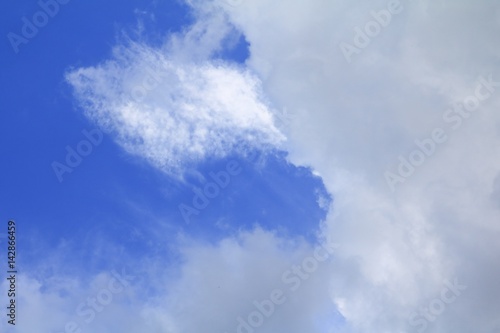 blue sky with cloud and raincloud beautiful art of nature. copy space for add text