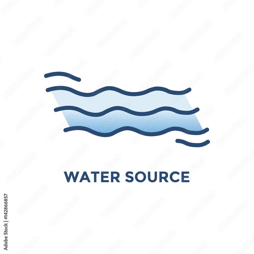 WATER SOURCE ICON. for home energy requirement