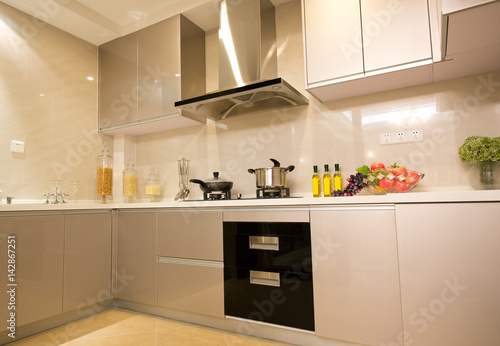 modern kitchen in a modern home.