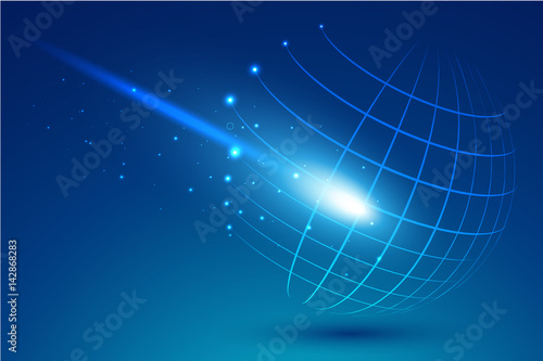 technological Point and curve constructed the sphere wireframe,abstract illustration.