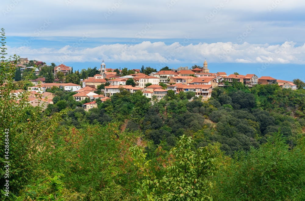 View of Signagi or Sighnaghi city. Georgia