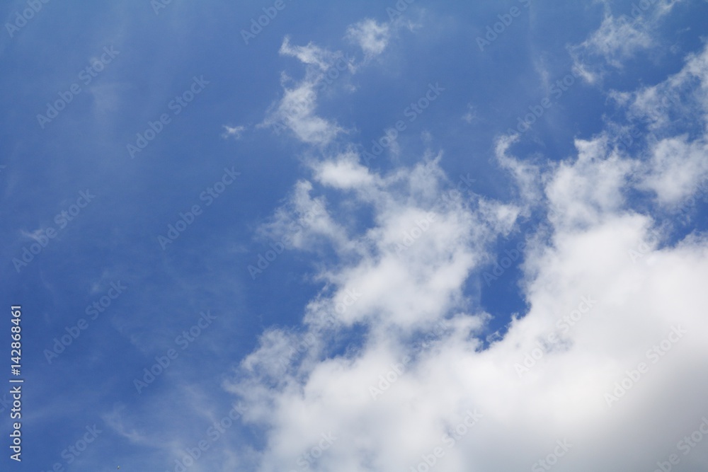 blue sky  with big cloud, art of nature beautiful and copy space for add text