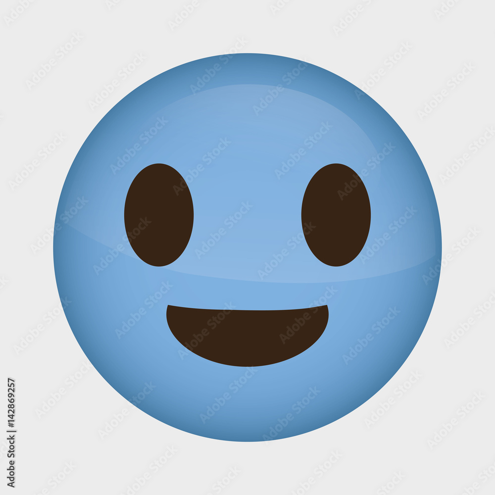 Fototapeta premium happy cartoon face over white background. colorful design. vector illustration