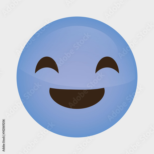 Wallpaper Mural happy cartoon face over white background. colorful design. vector illustration Torontodigital.ca