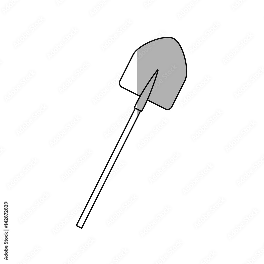 gardening shovel tool icon over white background. vector illustration gardening shovel tool icon over white background. vector illustration