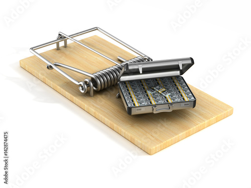 Financial risk. Isolated 3D...