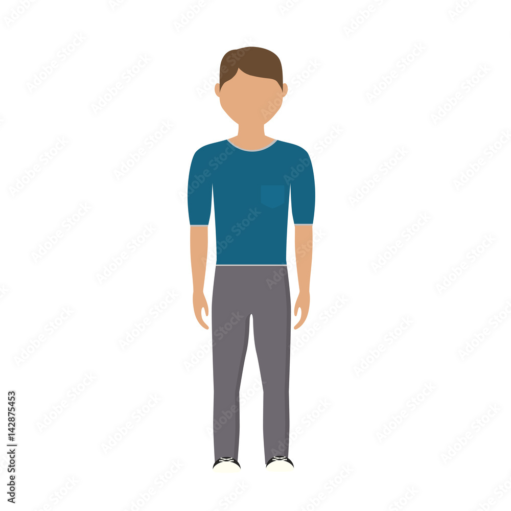man wearing casual clothes cartoon icon over white background. colorful design. vector illustration man wearing casual clothes cartoon icon over white background. colorful design. vector illustration