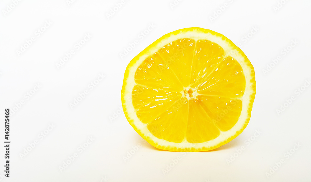 Lemon slice on white background Lemon slice on white background