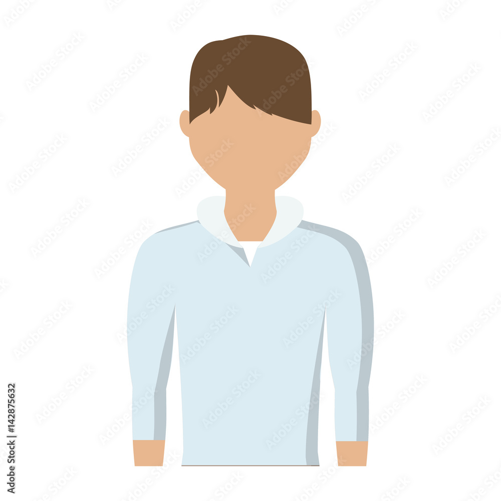 man wearing casual clothes cartoon icon over white background. colorful design. vector illustration man wearing casual clothes cartoon icon over white background. colorful design. vector illustration