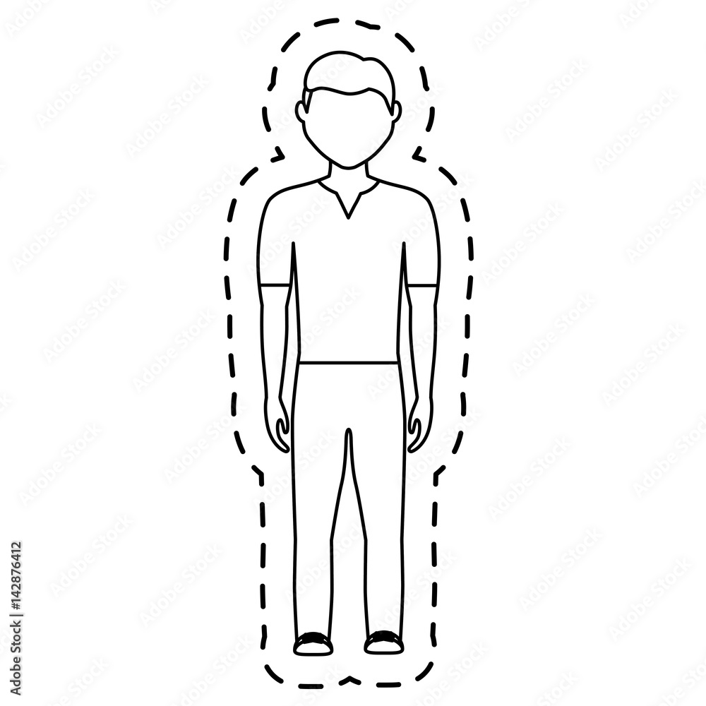 man wearing casul clothes cartoon icon over white background. vector illustration man wearing casul clothes cartoon icon over white background. vector illustration