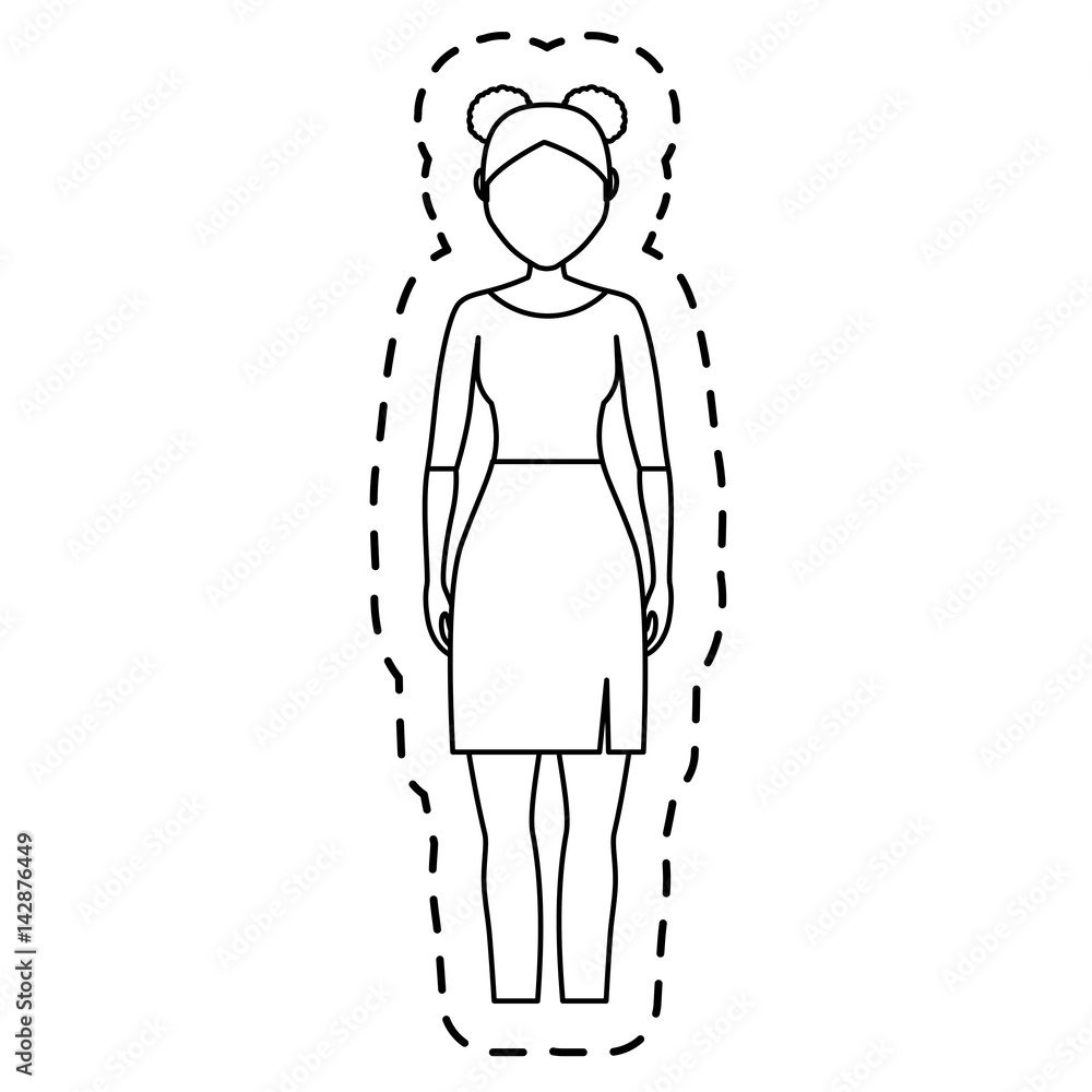woman wearing casual clothes cartoon icon over white background. vector illustration woman wearing casual clothes cartoon icon over white background. vector illustration