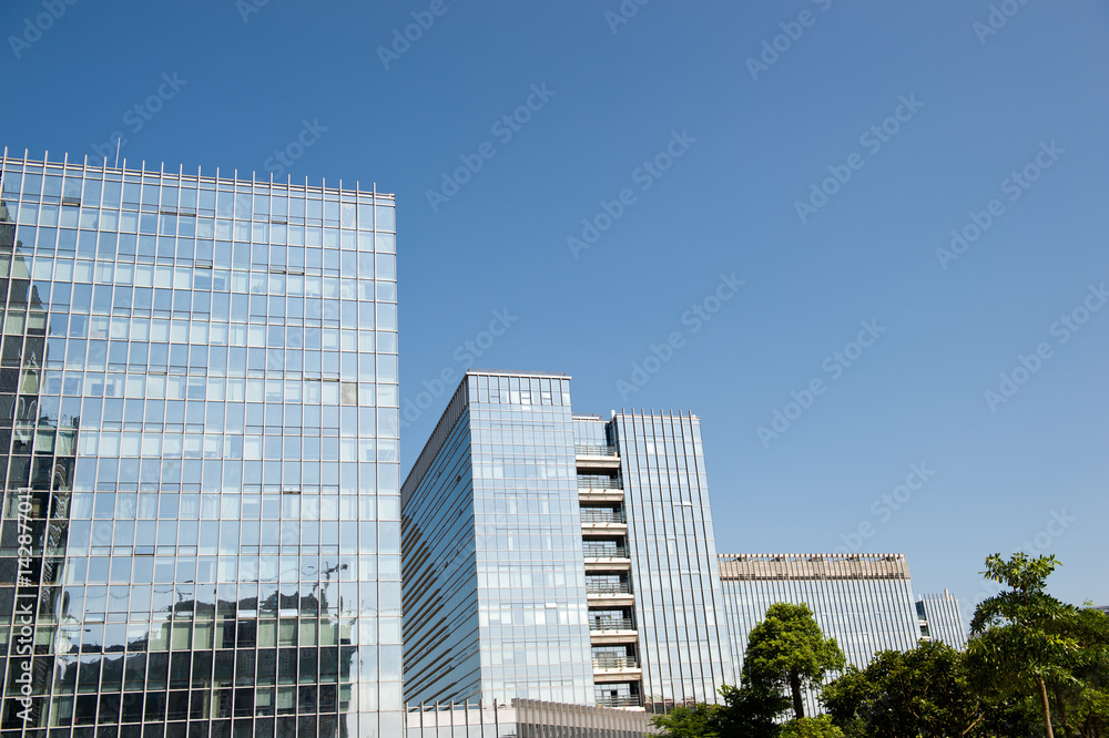 modern city landscape with group of highrise.