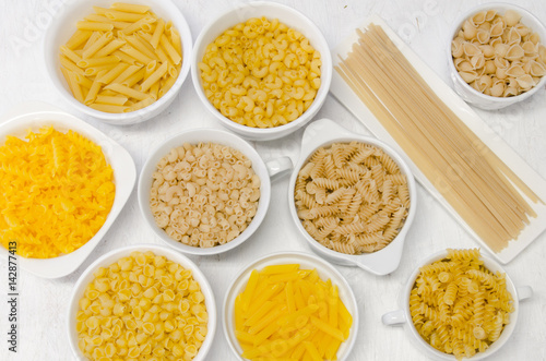 Gluten free pasta alternatives made from quinoa, rice and corn photo