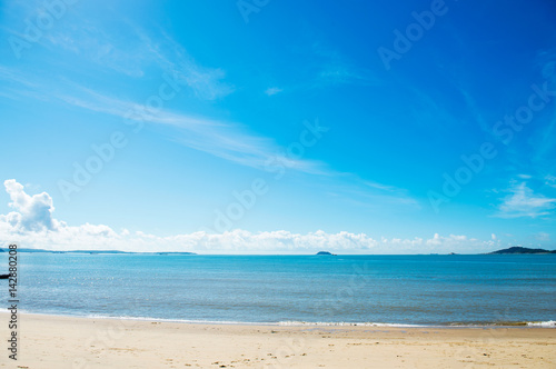 beach and sea in China. daylight relaxation landscape