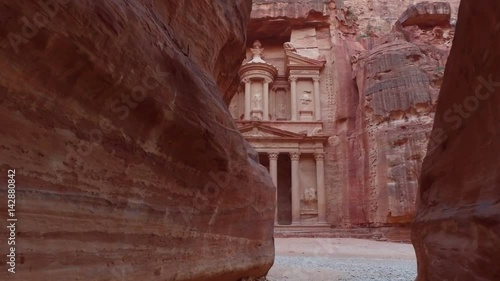 Petra - ancient city, view of Treasury. Jordan. 