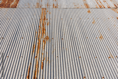 Old corrugated metal roof.