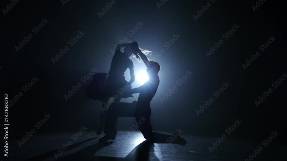 Emotional and graceful Paso Doble dance performed by champions, smoky Emotional and graceful Paso Doble dance performed by champions, smoky